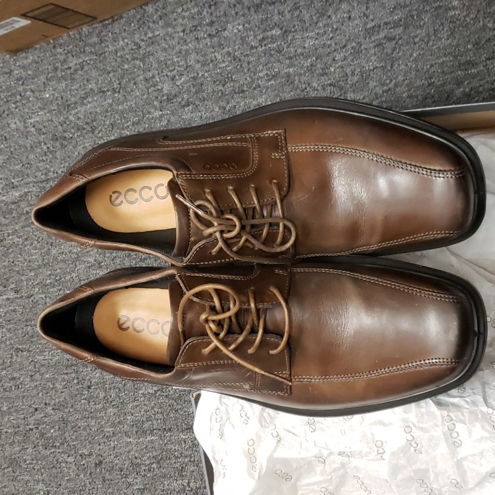 Ecco Helsinki cocoa brown men's leather shoe size 11-11.5
